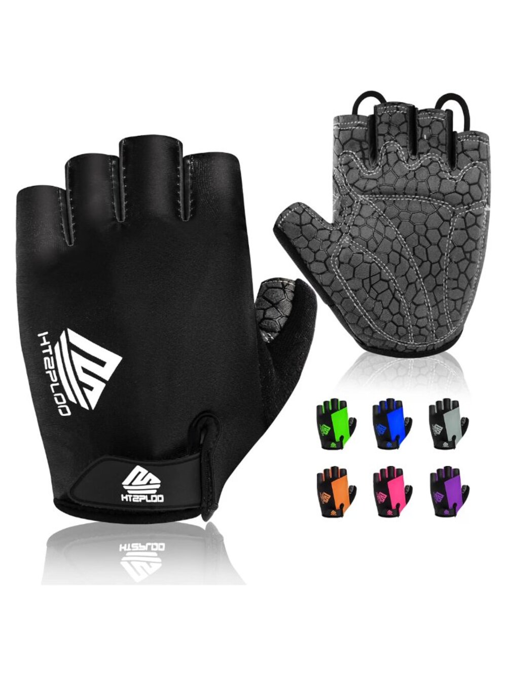 Cycling Gloves Half Finger Anti-Slip Shock-Absorbing Padded Bike Gloves